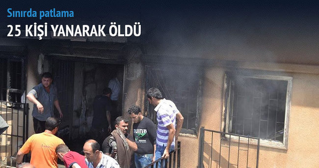 Sınırda patlama: 25 kişi yanarak öldü