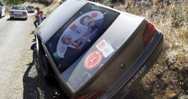 CHP milletvekili adayı kaza yaptı