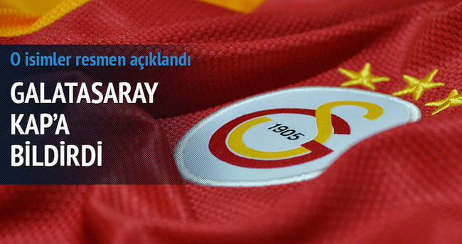 Galatasaray KAP’a bildirdi
