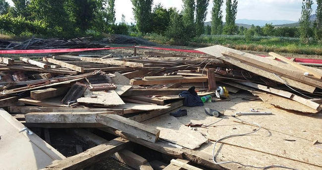Denizli’de inşa halindeki çatı çöktü: 1 ölü