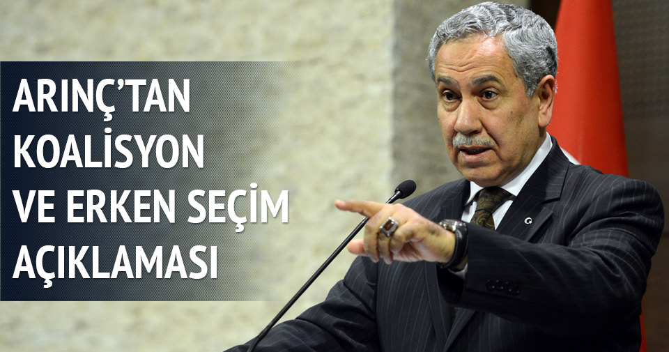 Arınç’tan koalisyon açıklaması