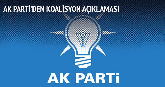 AK Parti’den koalisyon açıklaması