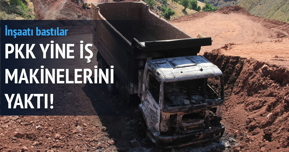 PKK baraj inşaatını basıp kamyonları yaktı