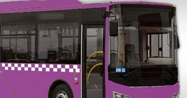 Sakarya’da otobüslerin yeni rengi mor oldu