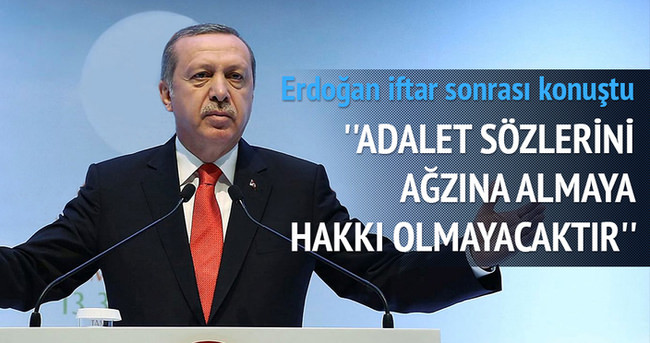Erdoğan iftar sonrası konuştu