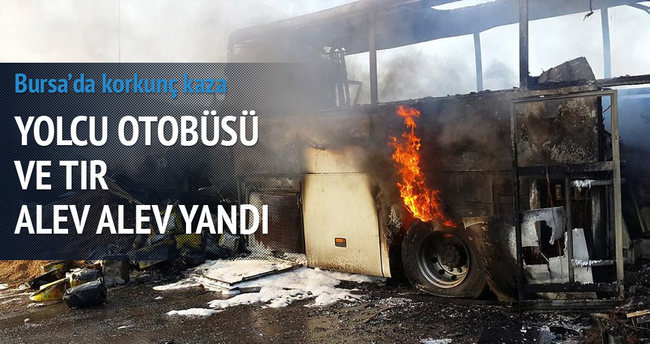 Bursa’da TIR yolcu otobüsüne çarptı: 1 ölü, 26 yaralı
