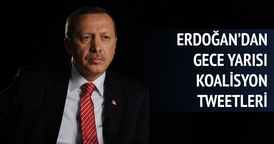 Cumhurbaşkanı Erdoğan’dan koalisyon tweet’leri