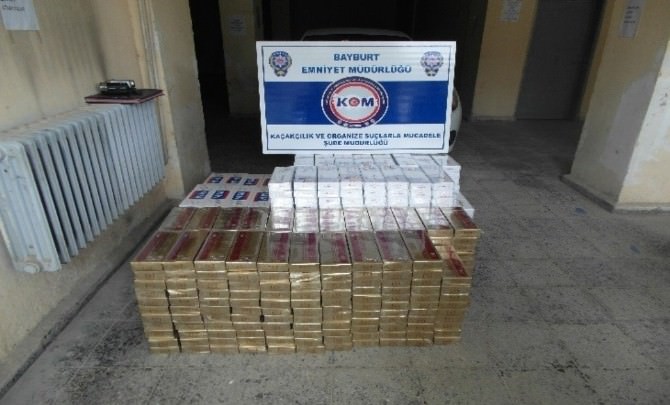 Bayburt’ta 6 Bin 500 Paket Kaçak Sigara Ele Geçirildi