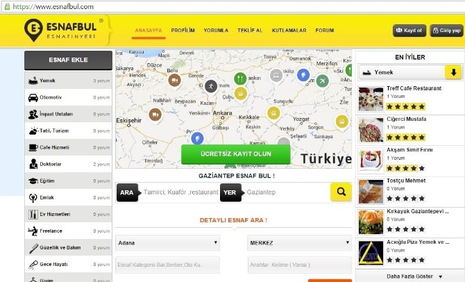 Çılgın İnternet Projesi Esnafbul.com Yayına Girdi
