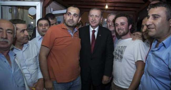 Erdoğan taksicileri ziyaret etti