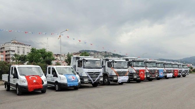Trabzon Büyükşehir Belediyesi Yeni Araçlarını Törenle Hizmete Soktu