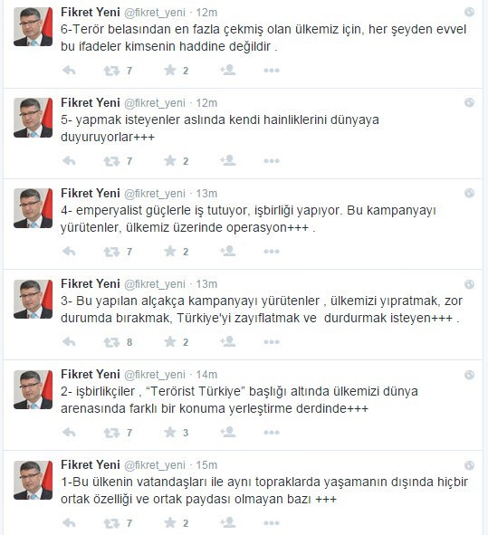 AK Parti Adana İl Başkanı Yeni’den Terörist Türkiye Kampanyasına Tepki