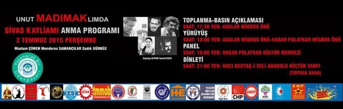 Eskişehir’de Sivas Katliamı Anma Programı