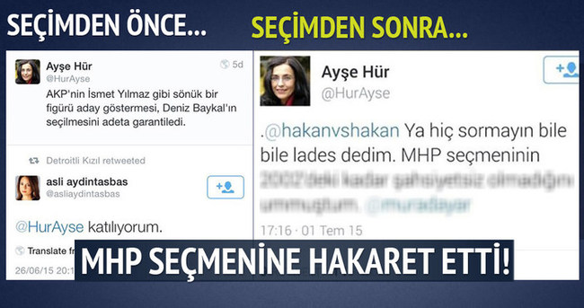 Ayşe Hür MHP’nin seçmenine hakaret etti!