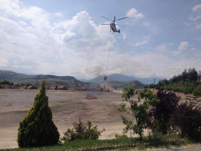 Karabük’te Yangın Helikopteri Konuşlandırıldı