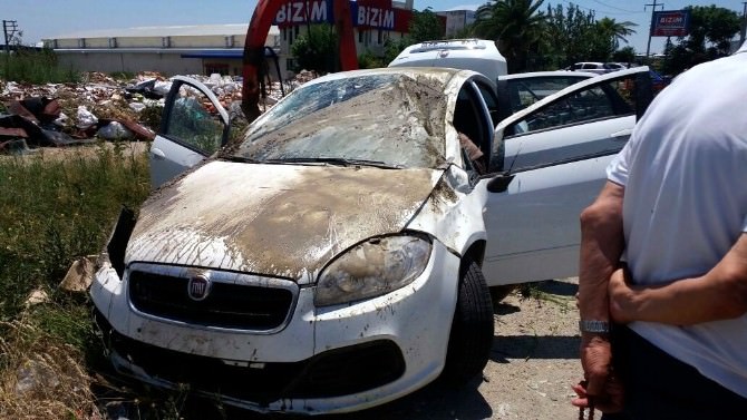 Söke’de Otomobilin Takla Attığı Kaza Ucuz Atlatıldı