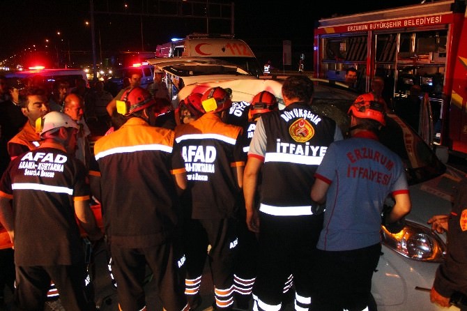 Erzurum’da Trafik Kazası: 6 Yaralı