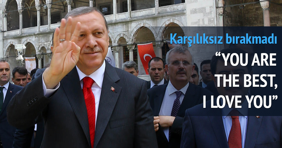 Cumhurbaşkanı Erdoğan’a tezahürat