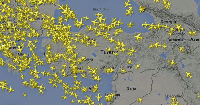 Türk hava sahası yarım dakika boş kalmadı