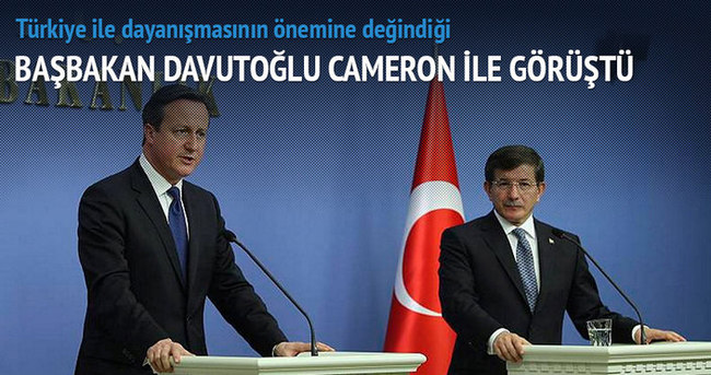 Başbakan Davutoğlu Cameron ile görüştü