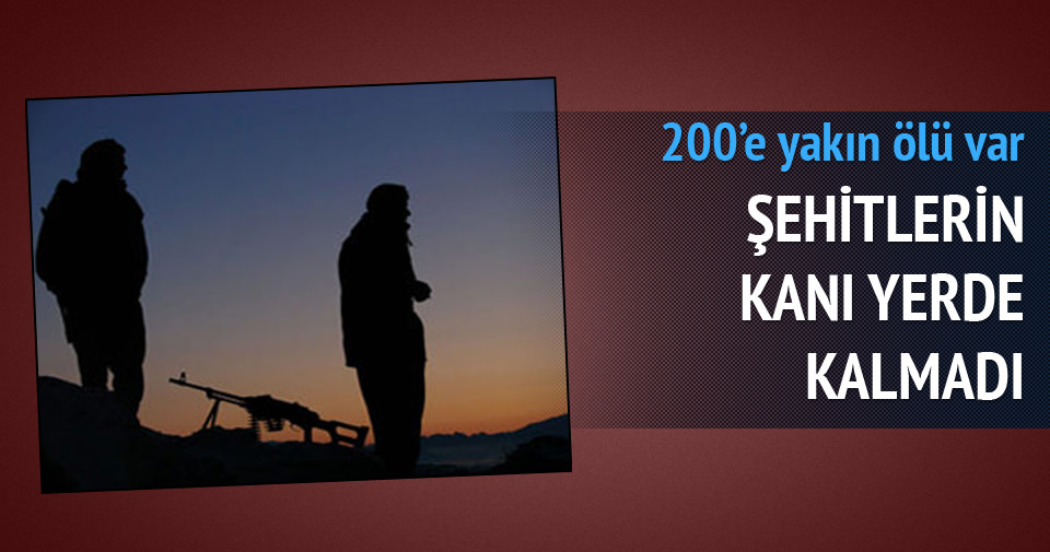 5 dalgada 200’e yakın PKK’lı öldürüldü
