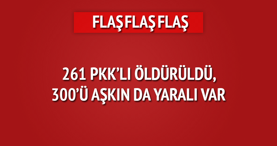 Askeri kaynaklar: 261 PKK’lı öldürüldü