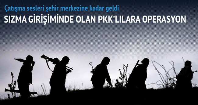 Sızma girişiminde olan PKK’lılara operasyon