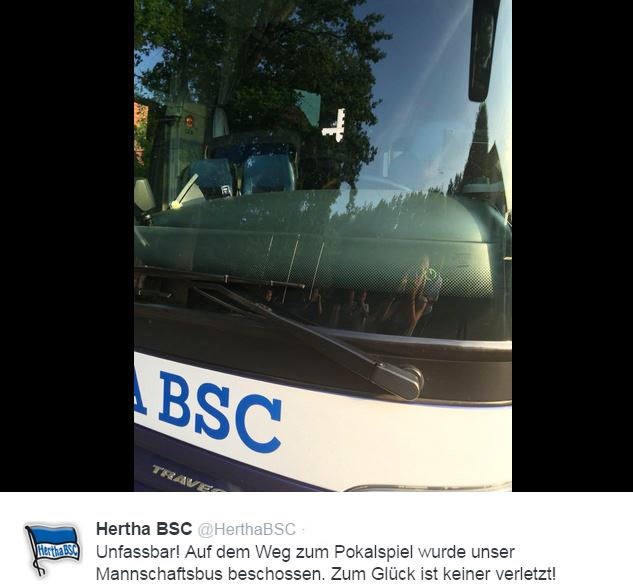 Hertha Berlin Takım Otobüsüne Silahlı Saldırı