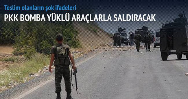 PKK bomba yüklü araçlarla saldıracak
