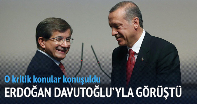 Erdoğan, Davutoğlu’nu kabul etti