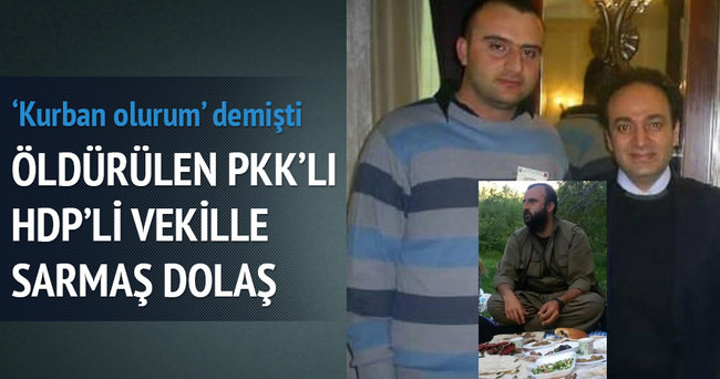 HDP’li Osman Baydemir’le öldürülen PKK’lı yan yana