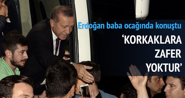 Erdoğan baba ocağında konuştu