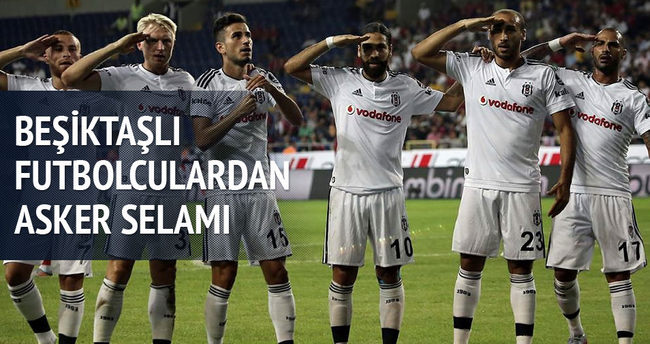 Beşiktaşlı futbolculardan asker selamı