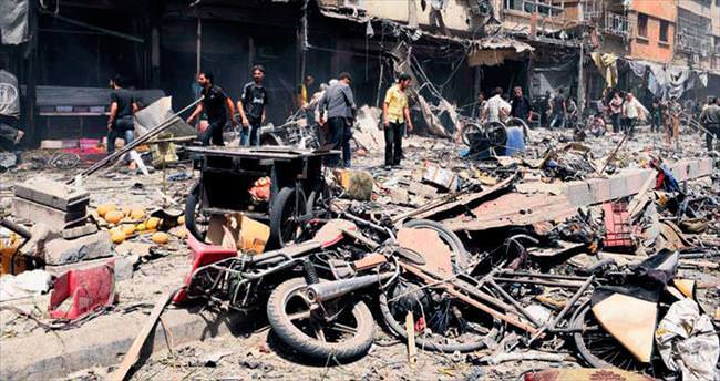 Esad pazara bomba yağdırdı: 100 ölü