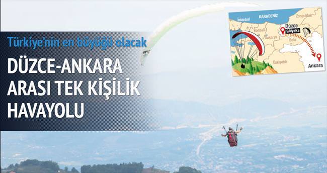 Düzce-Ankara tek kişilik hava yolu