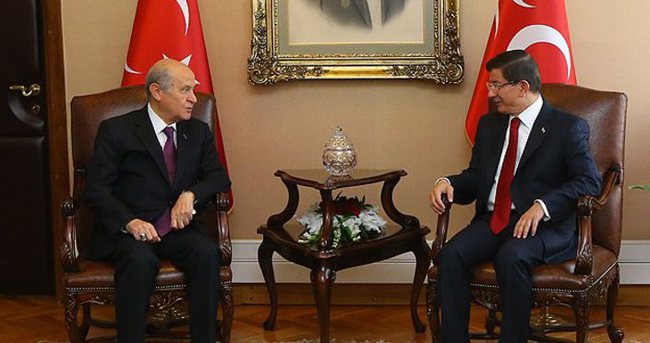 Başbakan Davutoğlu ile Bahçeli görüştü