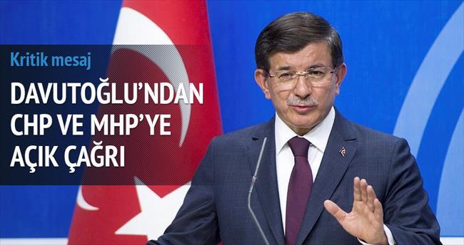 Davutoğlu’ndan CHP ve MHP’ye açık çağrı