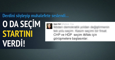 Ayşe Hür Twitter’dan seçim startını verdi!