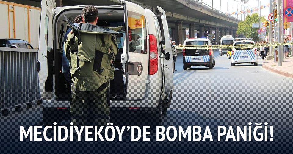 Mecidiyeköyde bombalı araç alarmı Mecidiyeköyde bombalı araç alarmı