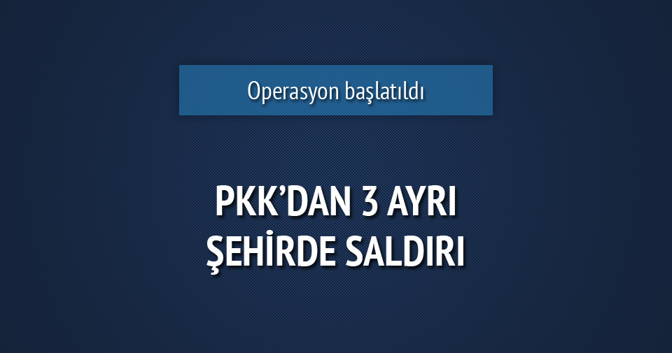 PKK 3 ayrı şehirde saldırı düzenledi