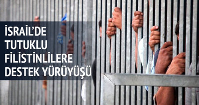 İsrail’de tutuklu Filistinlilere destek yürüyüşü
