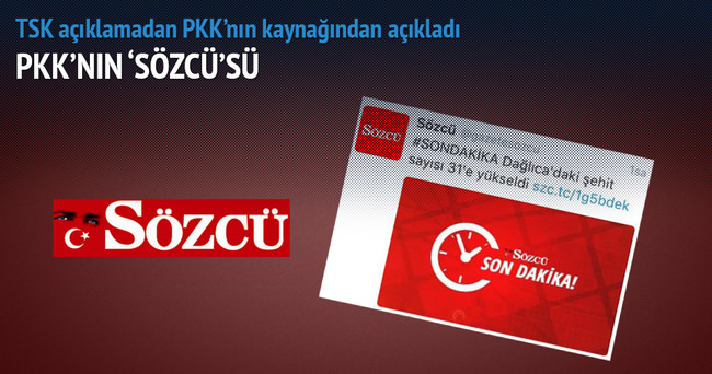 Sözcü PKK’nın ajansını kaynak gösterdi
