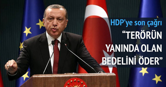Cumhurbaşkanı Erdoğan: Ya demokrasi ya terör