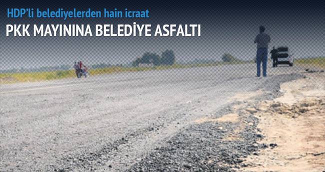 PKK mayınına belediye asfaltı