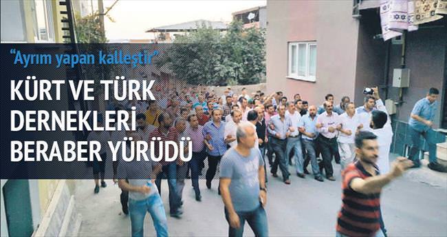 Türk ve Kürt dernekleri birlikte yürüdü