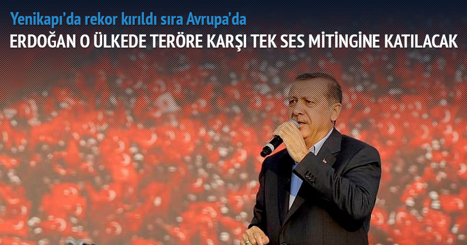 Cumhurbaşkanı Erdoğan 4 Ekim’de Teröre Karşı Tek Ses mitingine katılacak