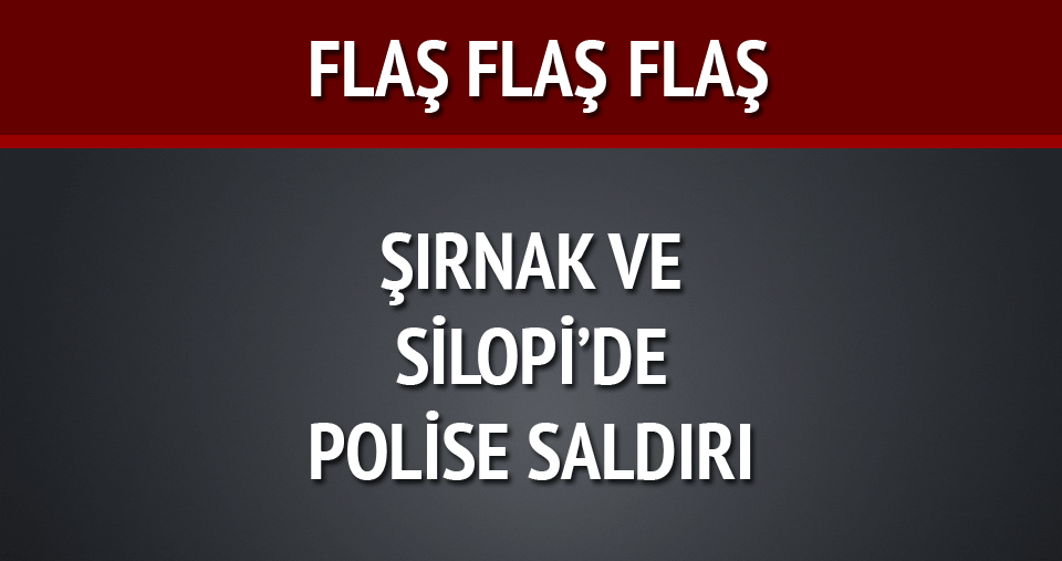 Şırnak ve Silopi’de polise saldırı