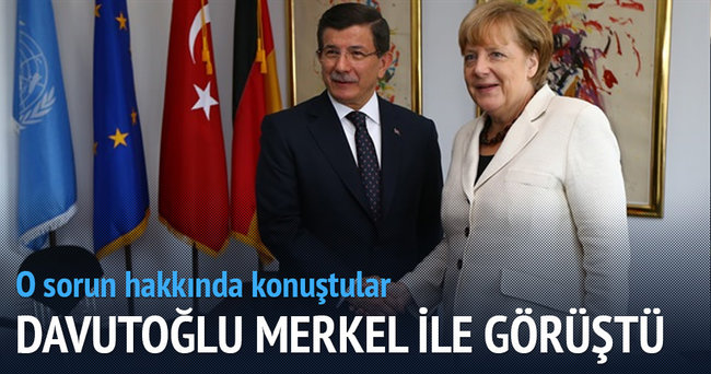 Başbakan Davutoğlu Merkel’le görüştü