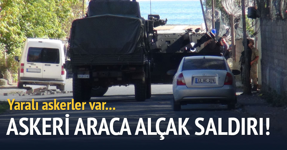 Bitlis’te askeri servis aracına saldırı