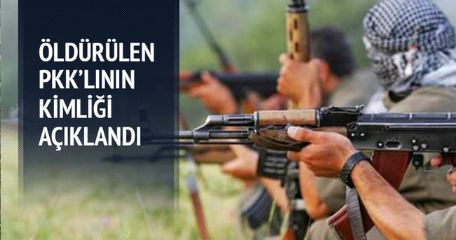 Öldürülen PKK’lının kimliği açıklandı